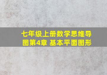 七年级上册数学思维导图第4章 基本平面图形